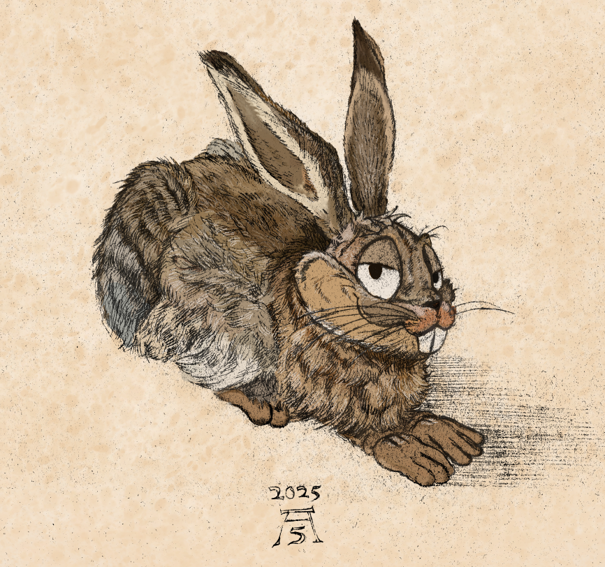 Dürer Hase, falscher Hase, Osterhase, Comic