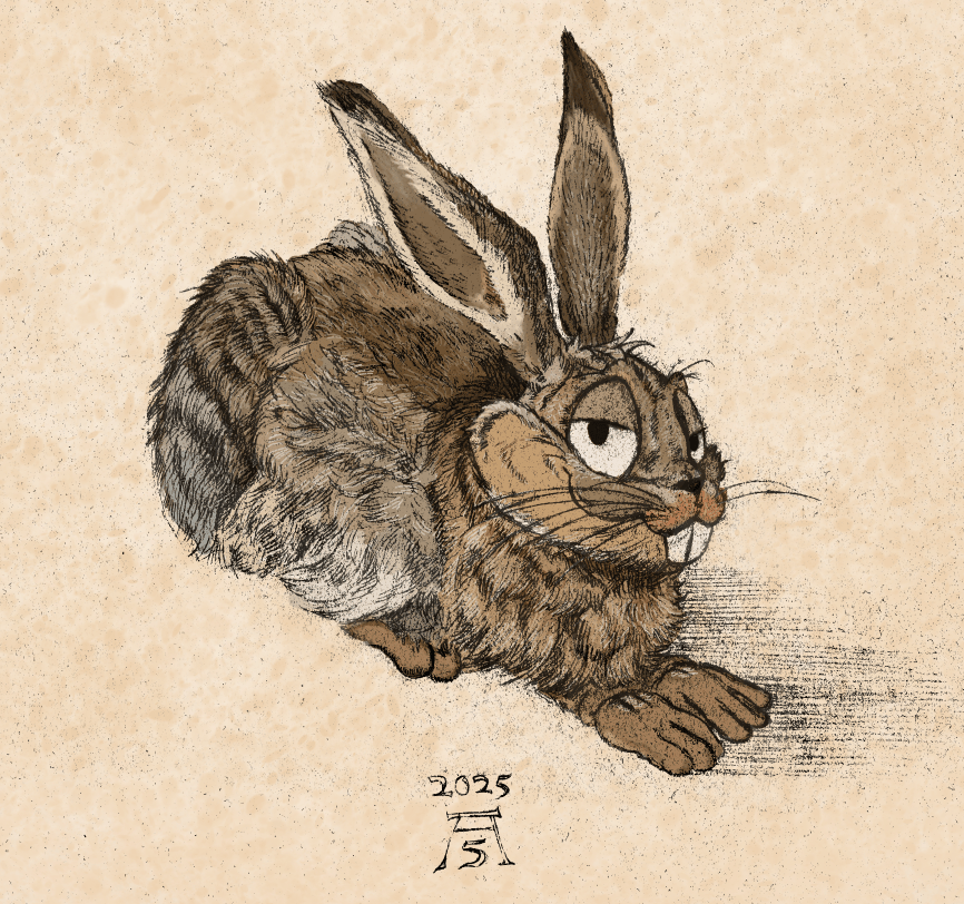 Dürer Hase, falscher Hase, Osterhase, Comic